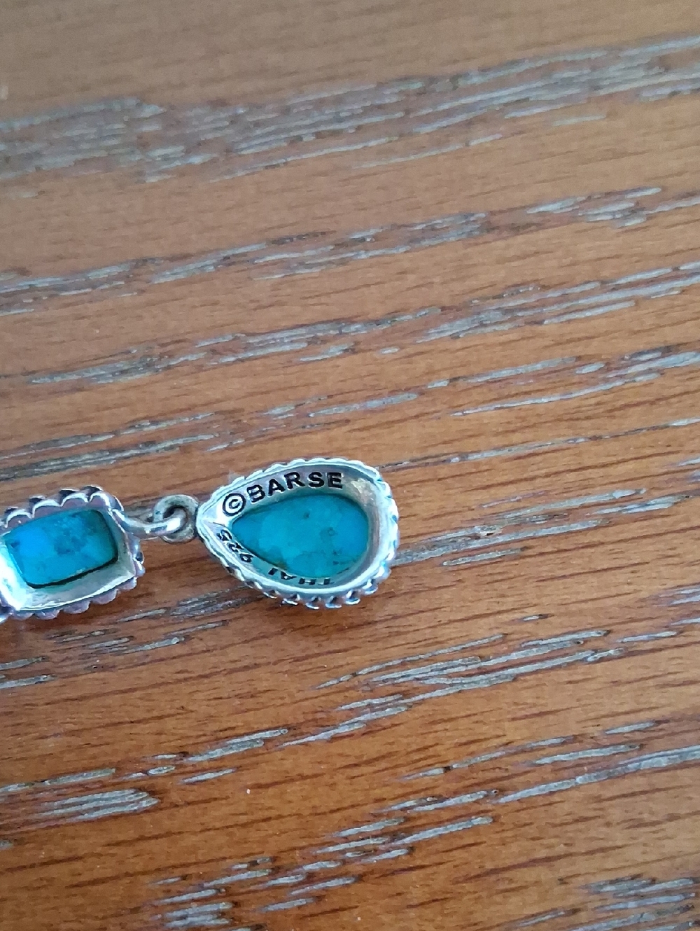 Barse Turquoise Drop Dangle Earrings  Sterling Silver - Picture 4 of 4